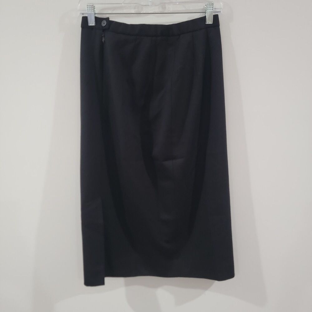 Vintage Pendleton Womens Pencil Skirt Size 6 Wool Black Office Wear Quiet Luxury